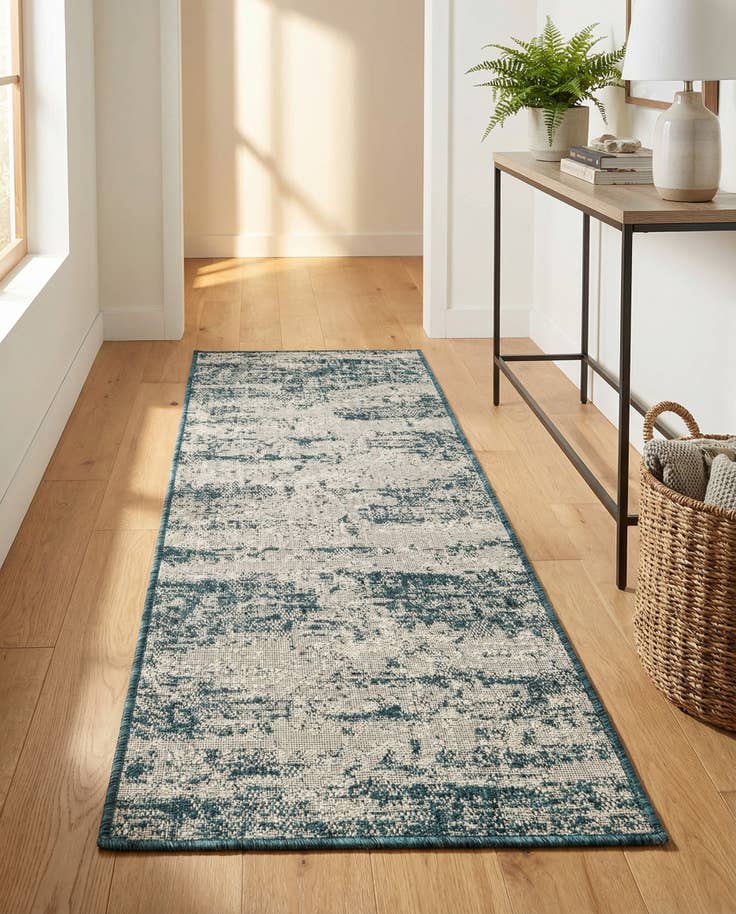 Detail image of 2' x 5' Easy-Clean Modern Indoor / Outdoor Runner Rug