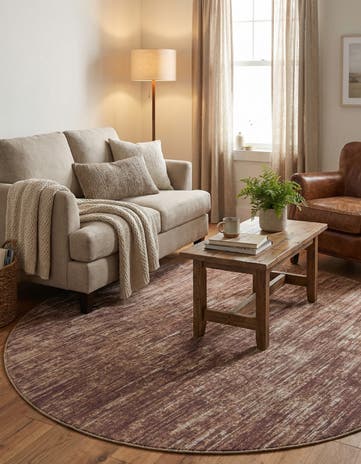 Brown Asha Round Rug