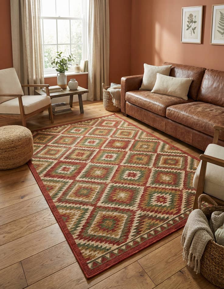 Detail image of  9' x 12'  Washable Baja Indoor / Outdoor Rug