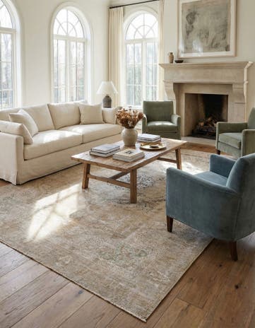 8' 10 x 12' 2 Hand Knotted Ultra Vintage Persian Wool Rug