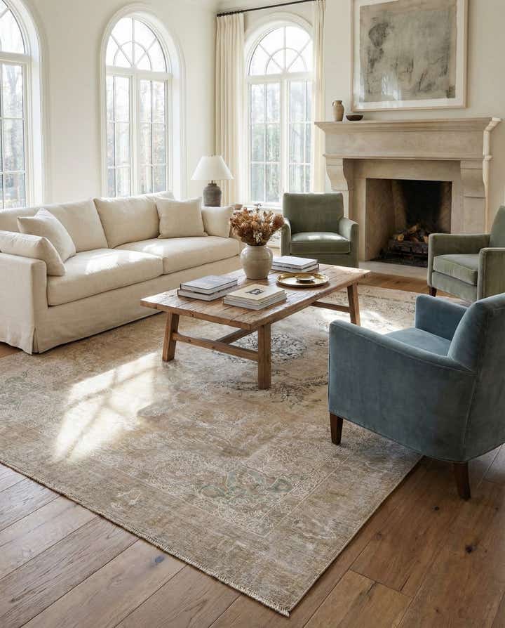 8' 10 x 12' 2 Hand Knotted Ultra Vintage Persian Wool Rug