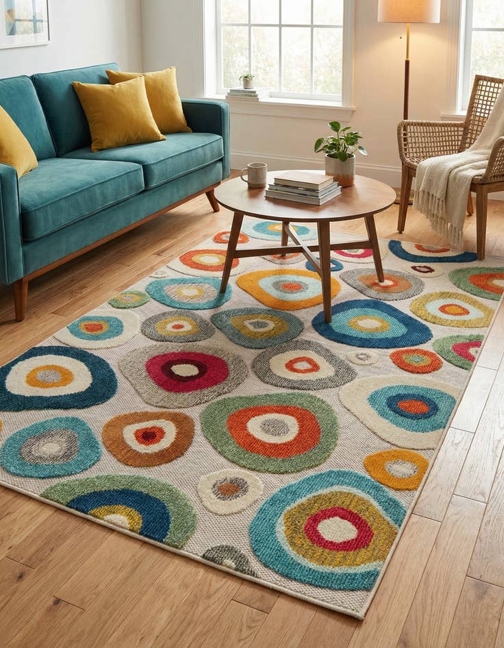 Detail image of 4' x 6' Easy-Clean Casablanca Indoor / Outdoor Rug