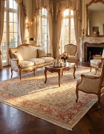 9' 5 x 12' 9 Ghom Silk Rug