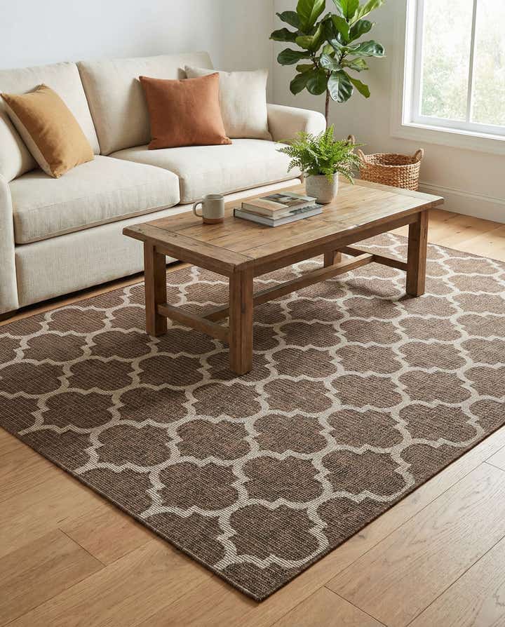 6' x 9' Easy-Clean Trellis Indoor / Outdoor Rug