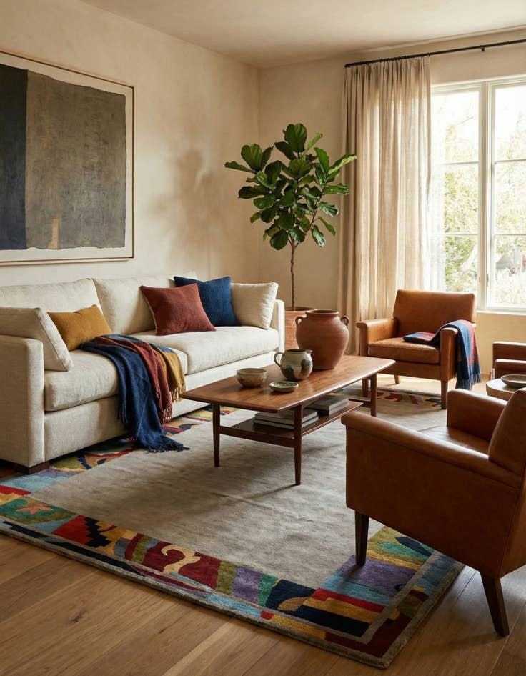 Detail image of 6' 10 x 10'  Hand Knotted Tibet Wool Rug