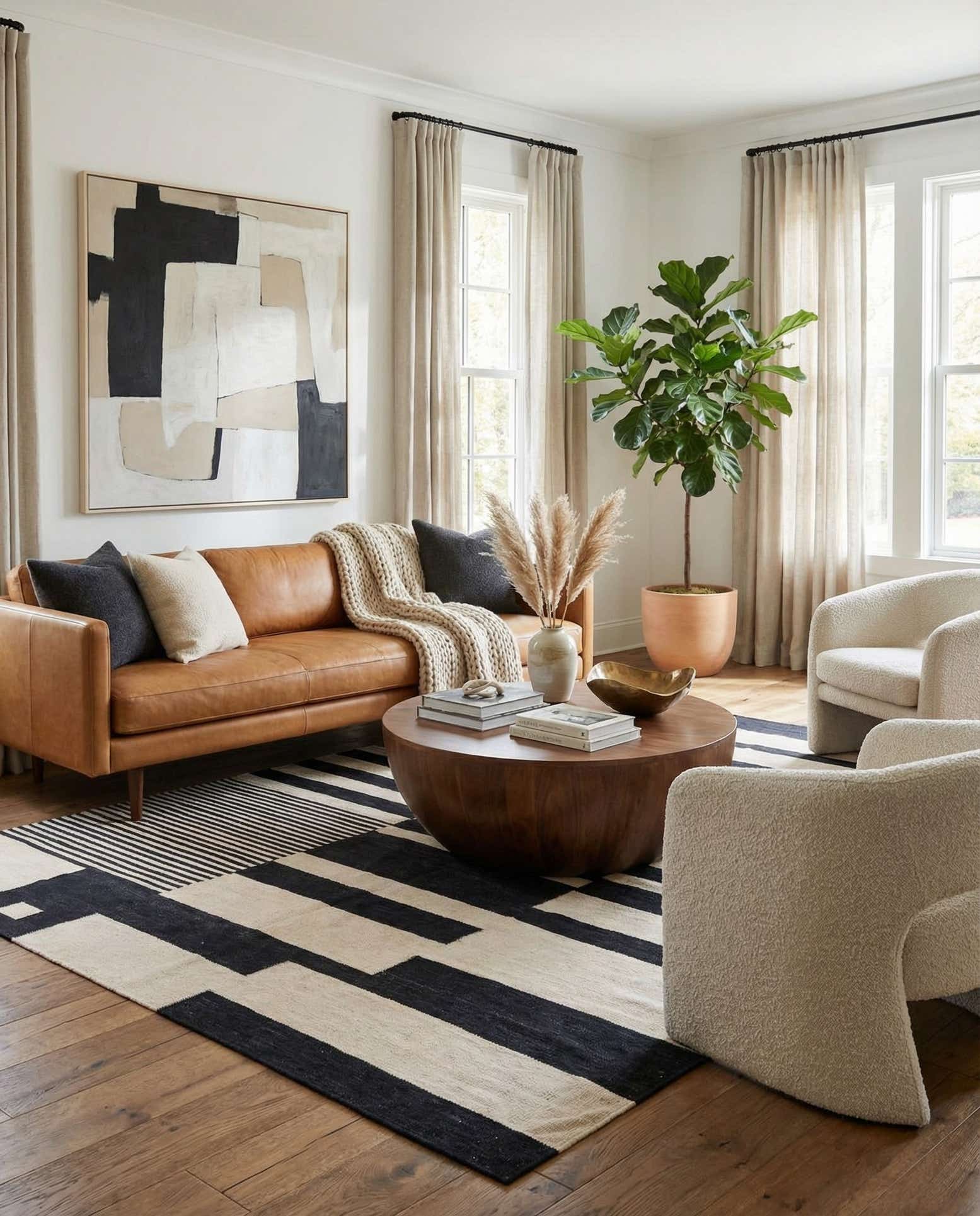 5' 9 x 7' 7 Hand Woven Kilim Modern Wool Rug