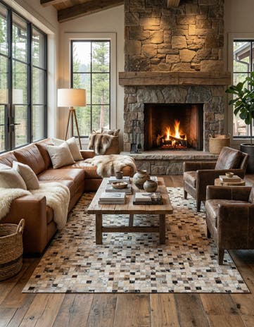 4' 11 x 7' 11 Cowhide - Patchwork Rug