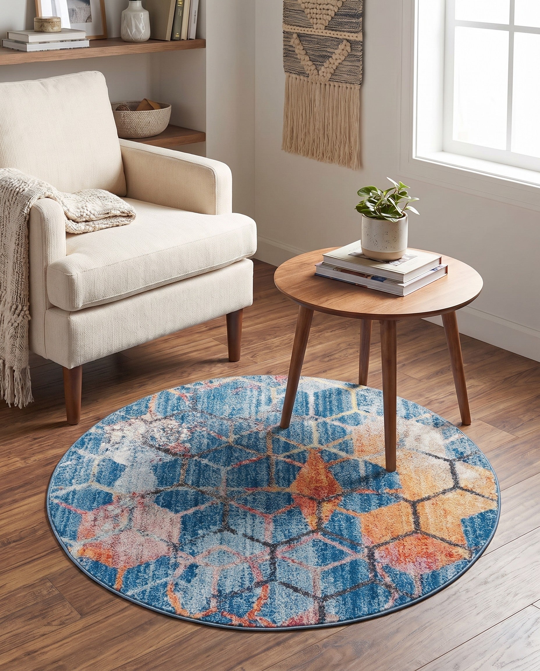 3' 3 x 3' 3 Prism Round Rug