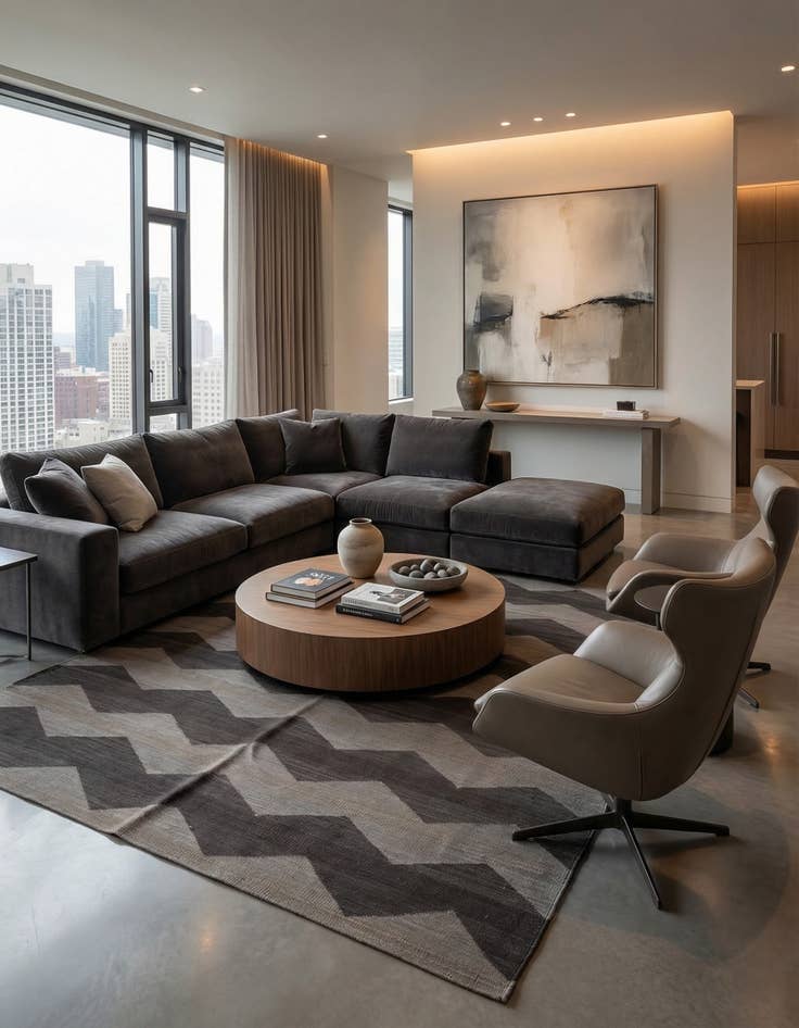 Detail image of 5' x 6' 4  Hand Woven Kilim Modern Wool Rug