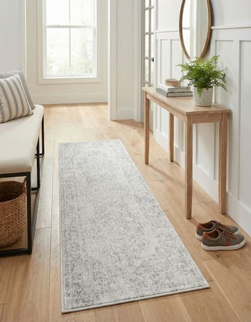 Ivory Oxford Runner Rug