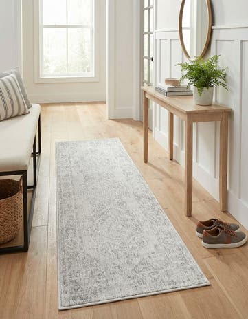 Ivory Oxford Runner Rug