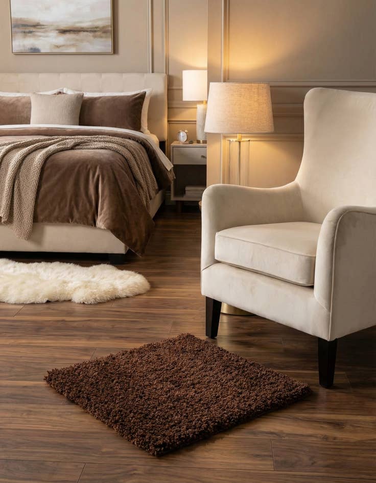 Detail image of  1' x 1' Solid Shag Sample Rug