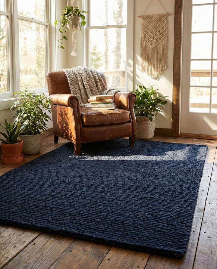 4' 1 x 6' 1 Hand Woven Lana New Zealand Wool Rug