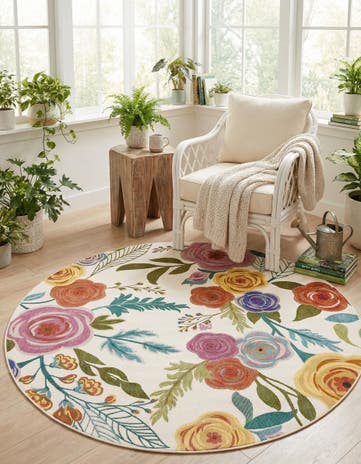 6' x 6' Blossom Round Rug