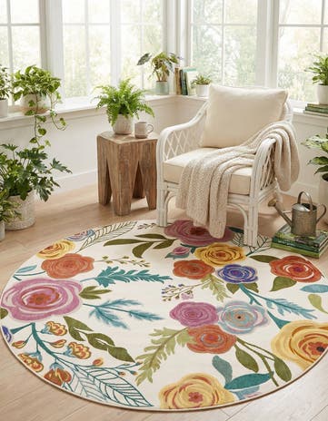 6' x 6' Blossom Round Rug