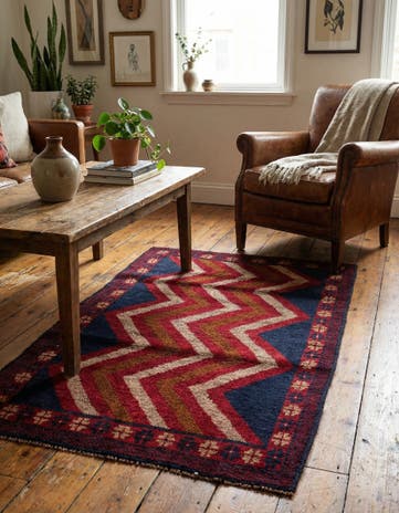 2' 10 x 4' 7 Hand Knotted Balouch Persian Wool Rug
