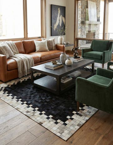 5' 2 x 8' Cowhide - Patchwork Rug
