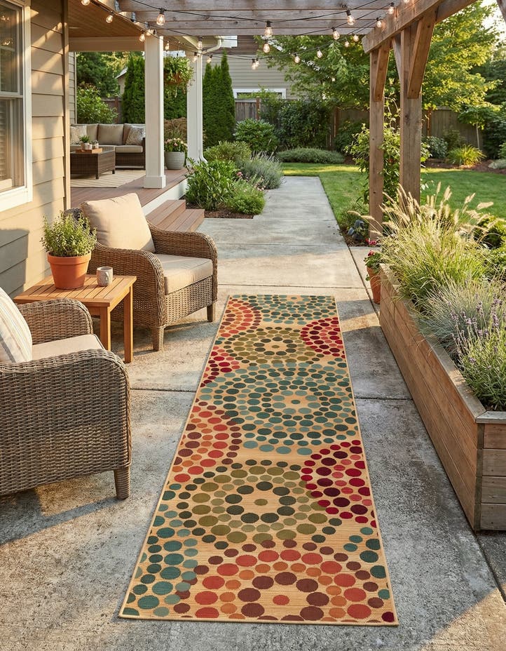 2' 7 x 11' Easy-Clean Modern Indoor / Outdoor...