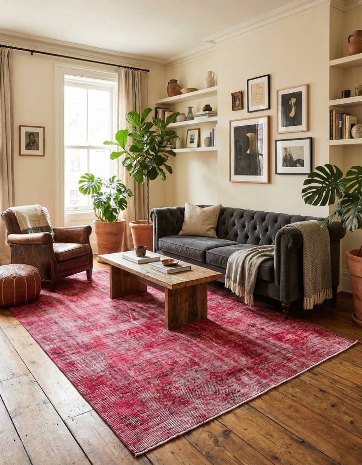 Detail image of 4' 9 x 7' 9 Ultra Vintage Wool Rug