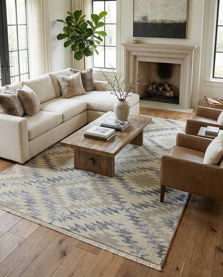 Detail image of 5' x 7' 8 Hand Knotted Darya Rug