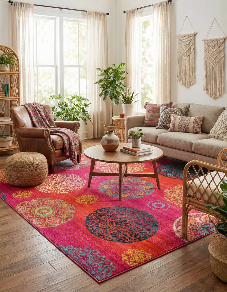 Detail image of  7' 10 x 7' 10 Azalea Square Rug