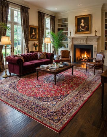 9' 10 x 12' 9 Hand Knotted Mashad Persian Wool Rug