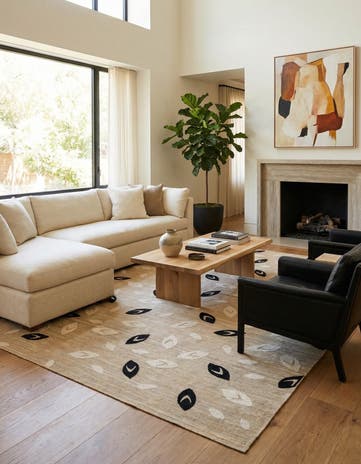 6' 8 x 8' 9 Hand Woven Kilim Modern Rug