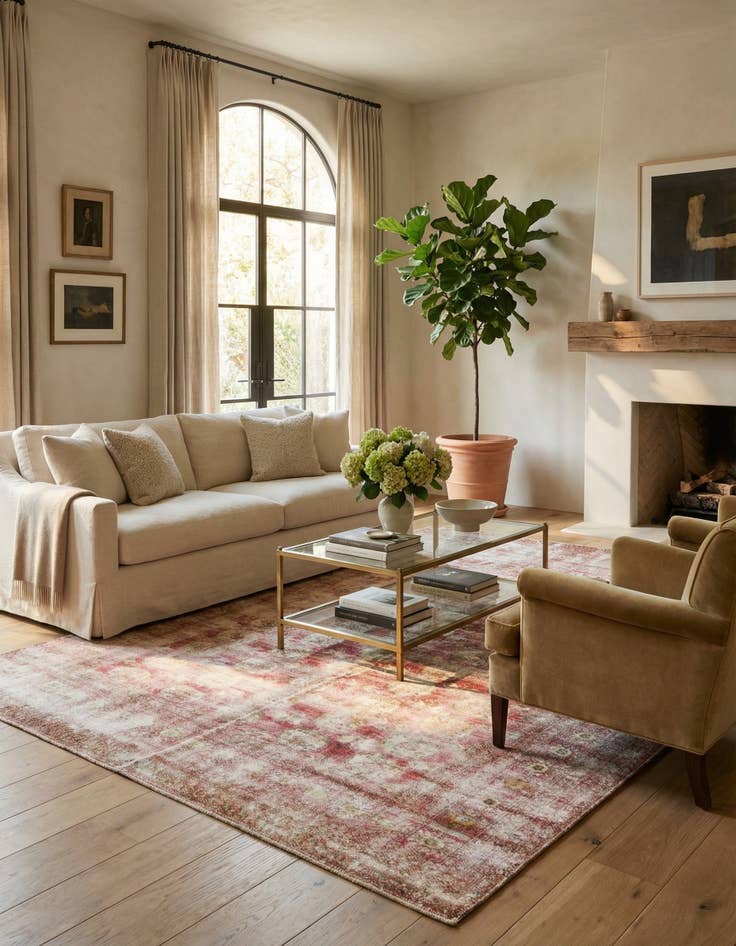 Detail image of 7' 4 x 10' 1 Hand Knotted Ultra Vintage Persian Wool Rug