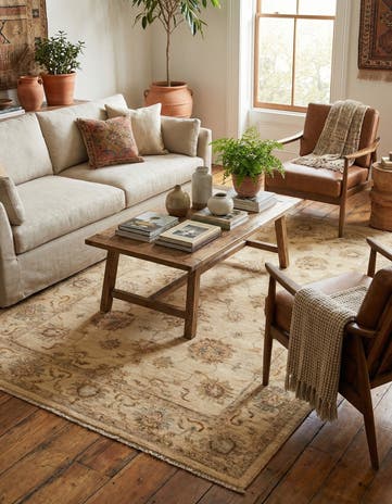 4' 1 x 6' Hand Knotted Peshawar Ziegler Rug