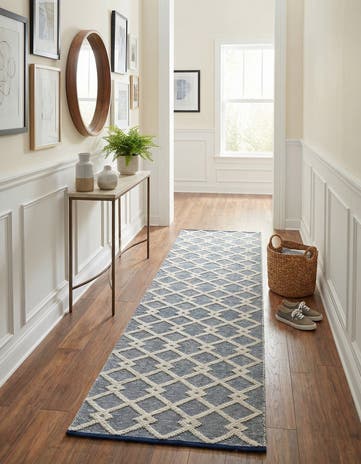 Blueberry Hand Knotted Jill Zarin Dorset Runner Rug