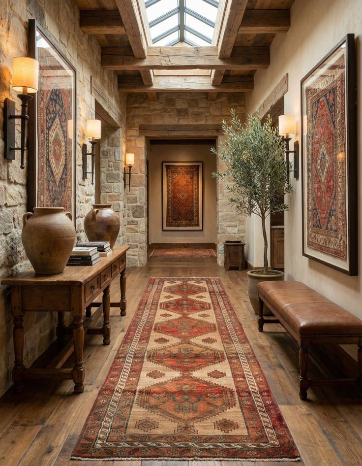 Detail image of  3' 6 x 14'  Hand Knotted Meshkin Persian Wool Runner Rug