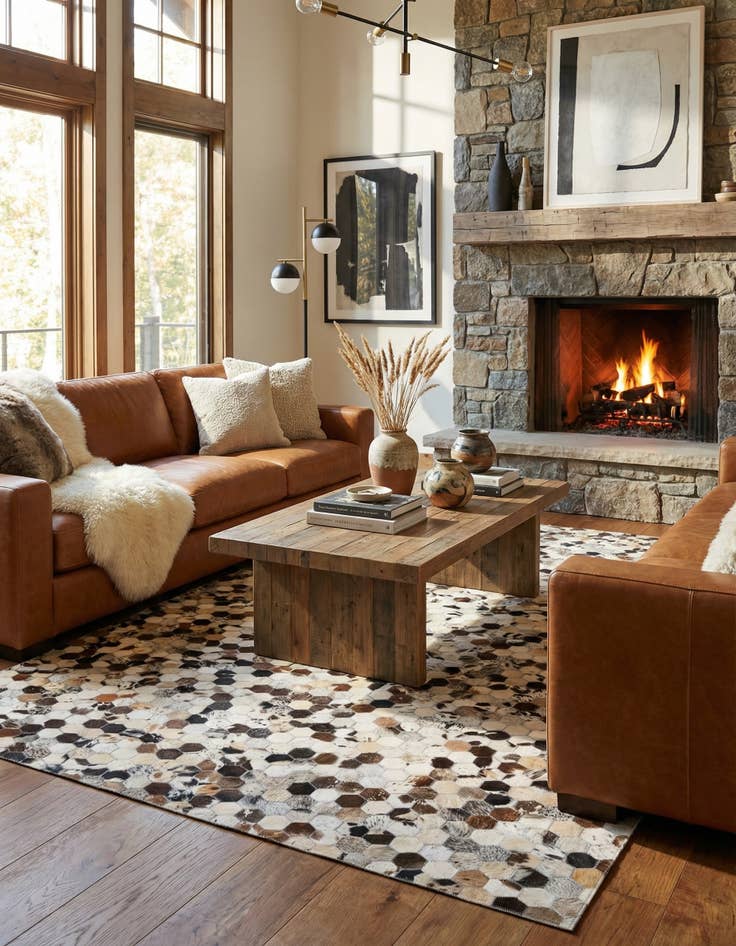 Detail image of  5' x 8' Cowhide Rug