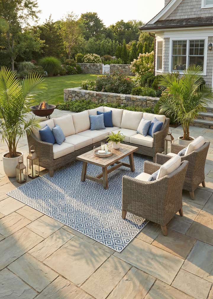 9' x 12' Easy-Clean Jill Zarin Costa Rica Indoor / Outdoor Rug