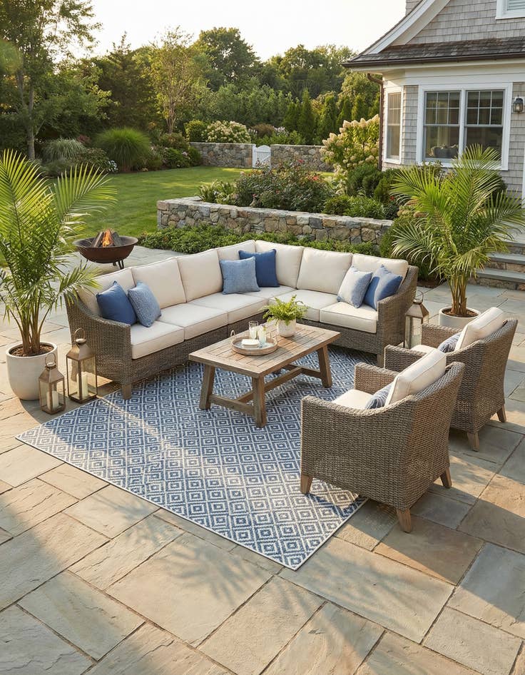 Detail image of 9' x 12' Easy-Clean Jill Zarin Costa Rica Indoor / Outdoor Rug
