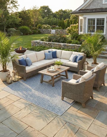 9' x 12' Easy-Clean Jill Zarin Costa Rica Indoor / Outdoor Rug