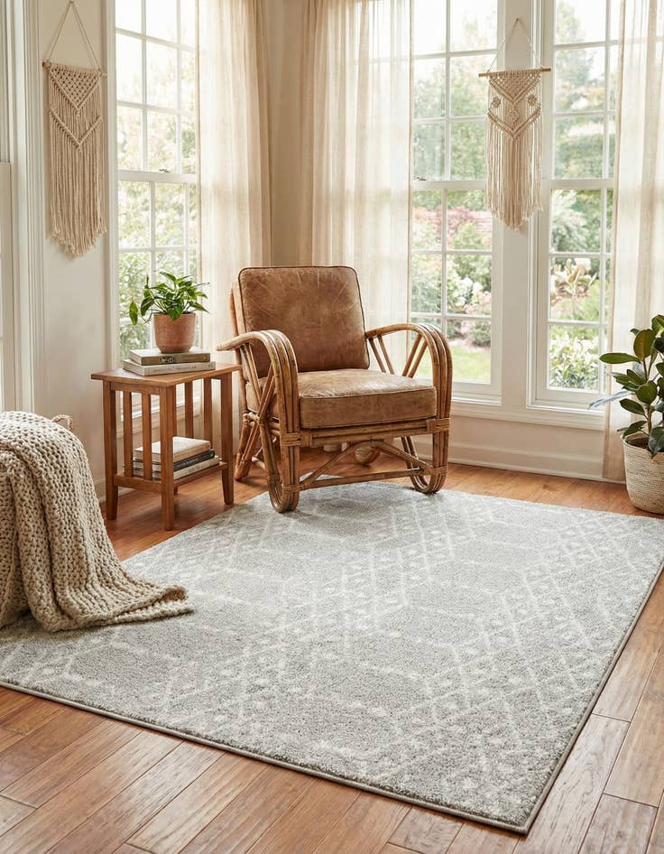 Detail image of  4' x 4' Paxon Trellis Square Rug
