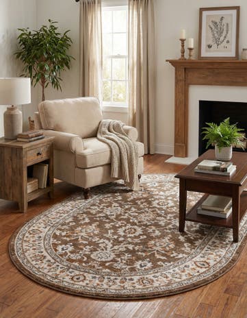 Brown Charlotte Oval Rug