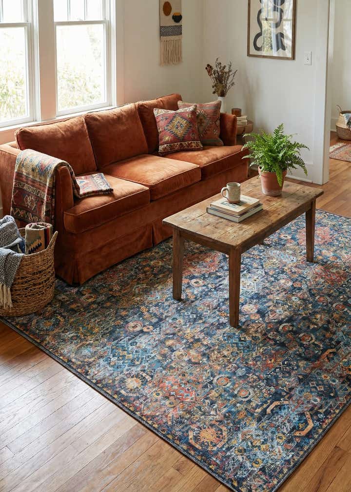 7' 7 x 7' 7 Washable Timeless Square Rug