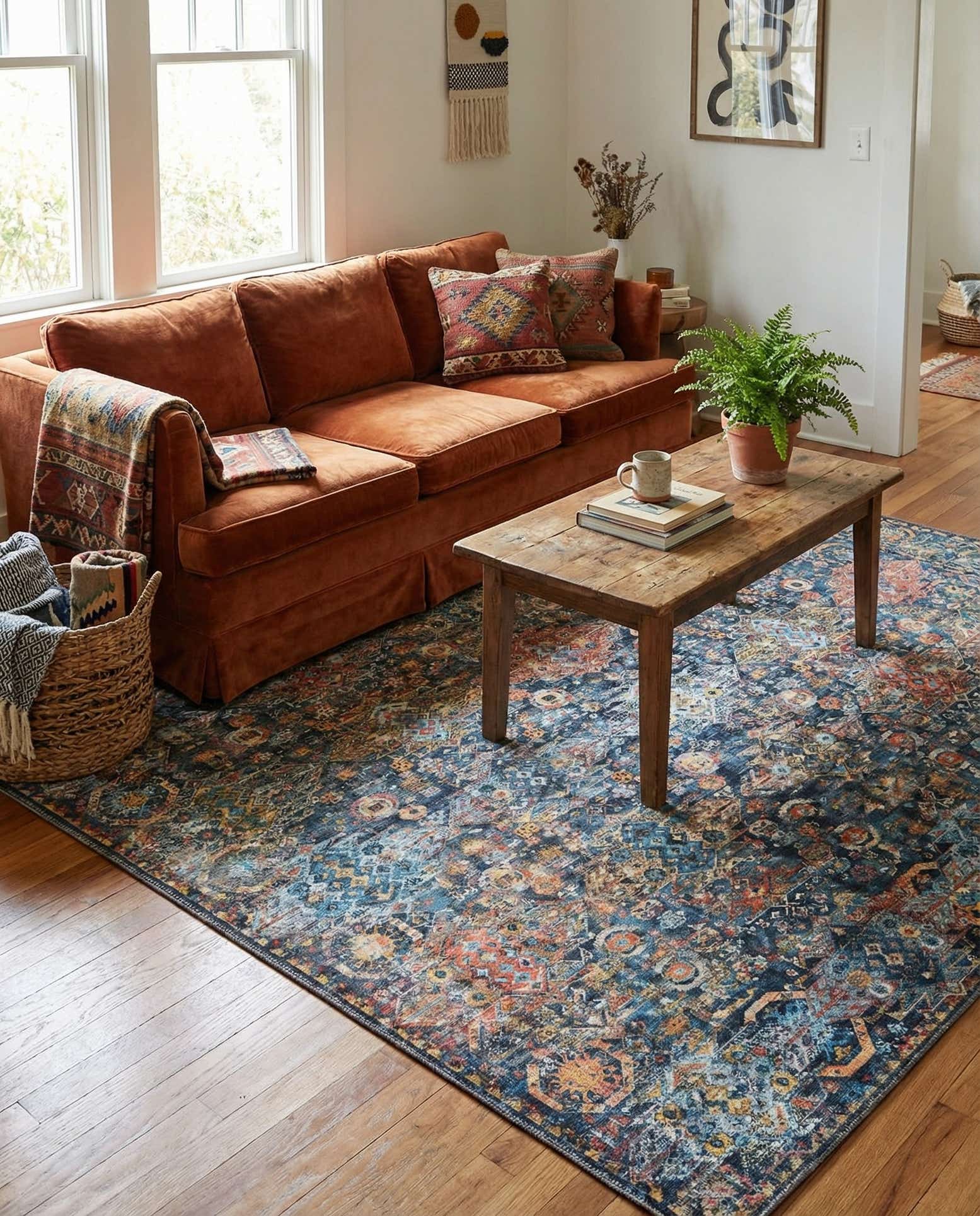 7' 7 x 7' 7 Washable Timeless Square Rug
