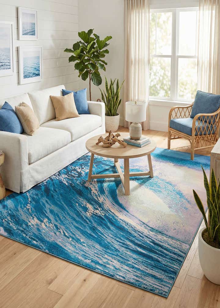 7' 10 x 10' Easy-Clean Modern Indoor / Outdoor Rug