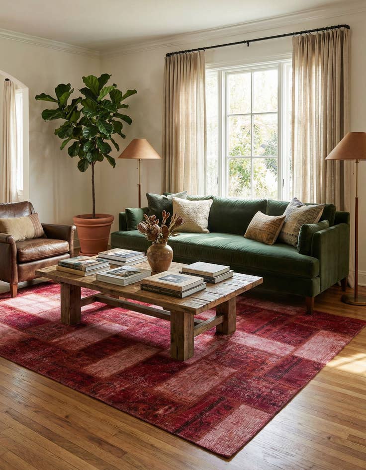 Detail image of 5' x 7'  Hand Knotted Ultra Vintage Persian Wool Rug