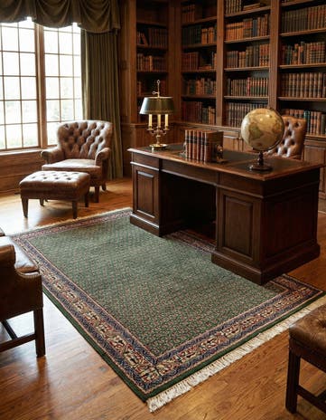 4' 4 x 6' 5 Hand Knotted Mir Wool Rug