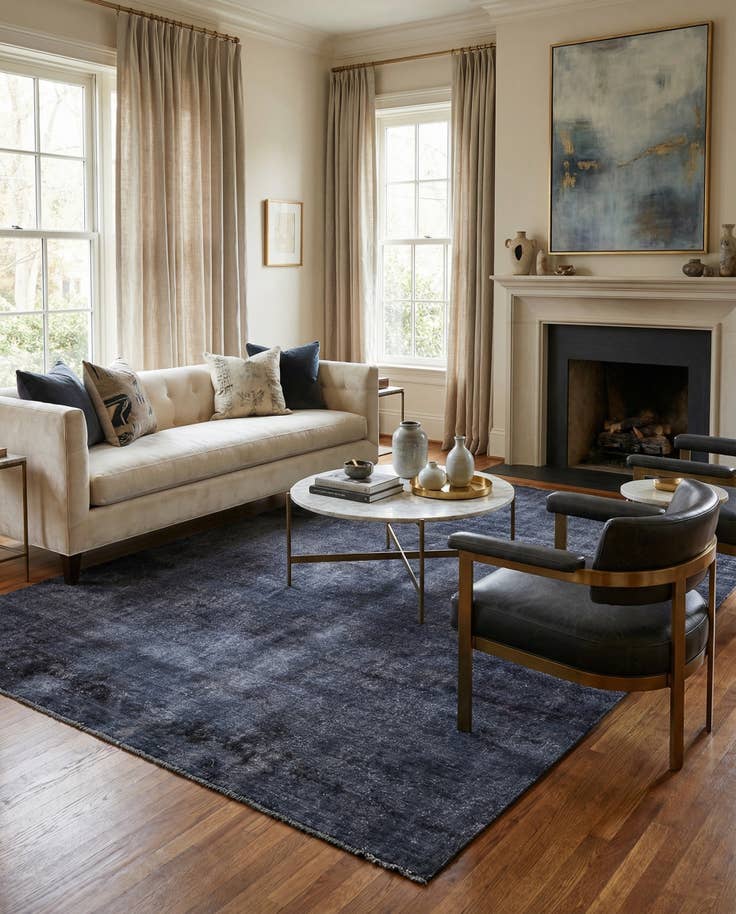 Detail image of 5' 3 x 8' 10 Hand Knotted Ultra Vintage Persian Wool Rug