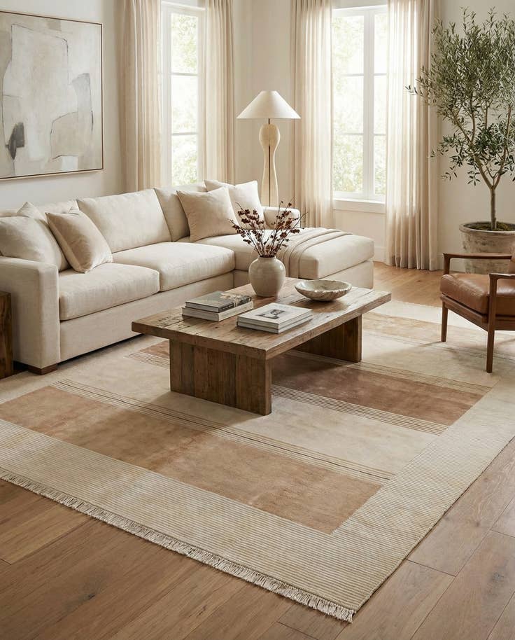 Detail image of 7' 10 x 9' 9 Hand Knotted Darya Wool Rug