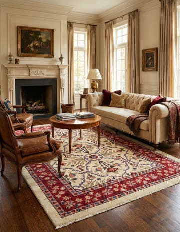 5' 7 x 7' 10 Hand Knotted Kashkuli Persian Rug