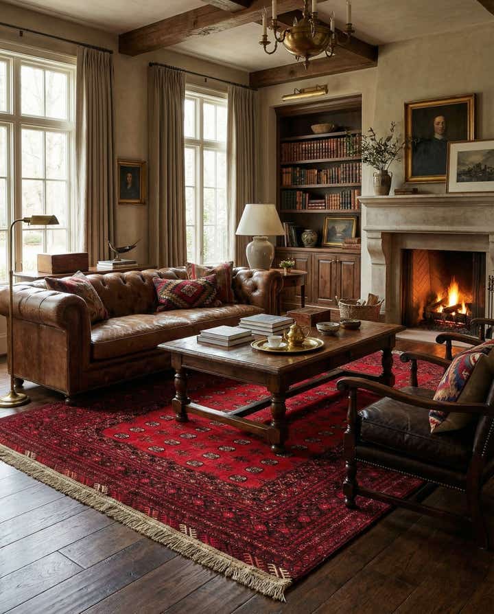 6' 6 x 9' 5 Hand Knotted Afghan Akhche Wool Rug