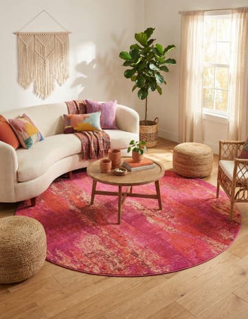 8' x 8' Washable Sevilla Round Rug
