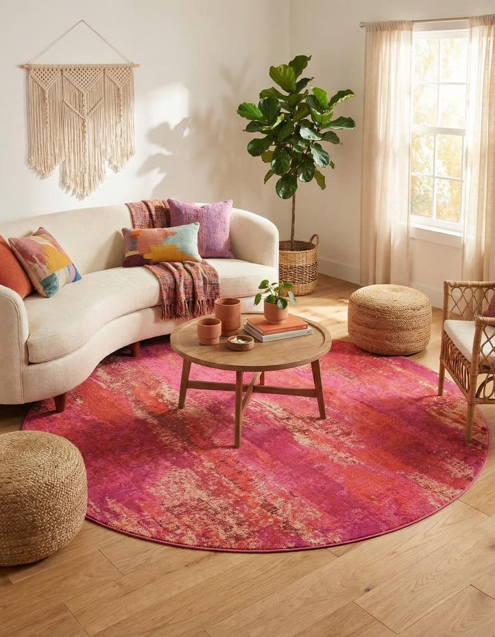 8' x 8' Washable Sevilla Round Rug