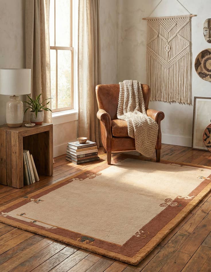 Detail image of  3' 1 x 5'  Hand Knotted Nepal Wool Rug