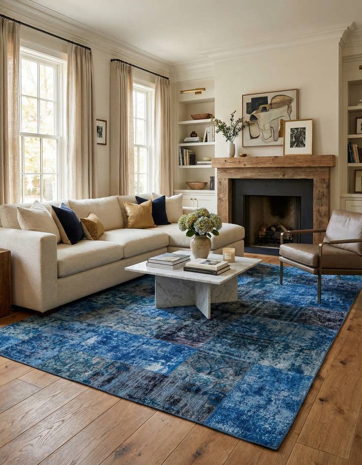 Detail image of 6' 8 x 10' 1  Hand Knotted Ultra Vintage Persian Wool Rug